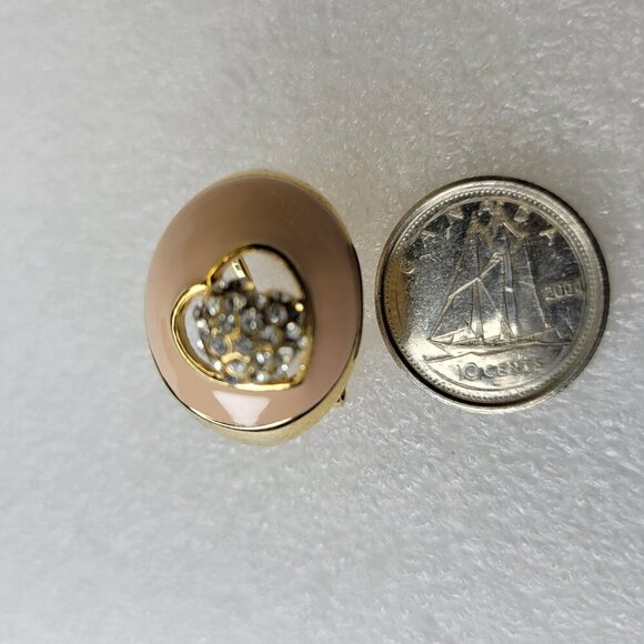 Peach Pink Enamelled Earrings Small Earrings Soft Pink Earrings - Picture 9 of 12